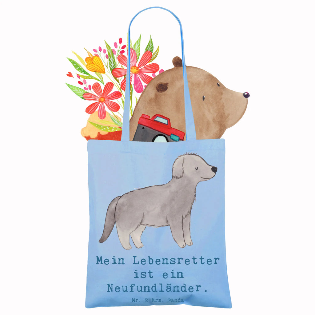 Tragetasche Neufundländer Lebensretter Stofftasche, Laptoptasche, Shopper, Einkaufstüte, Umhängetasche, Jutetasche, Schultertasche, Stoffbeutel, Beuteltasche, Strandtasche, Jutebeutel, Tragetasche, Einkaufstasche, Tasche, Badetasche, Beutel, Hund, Hunderasse, Rassehund, Hundebesitzer, Geschenk, Tierfreund, Schenken, Welpe, Newfoundland, Neufundländer
