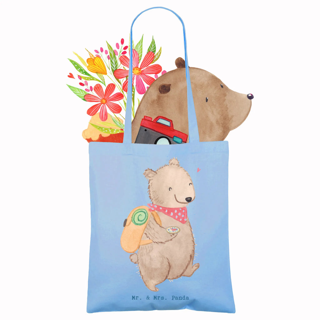 Tote bag bear Hike Badetasche, Stofftasche, Jutebeutel, Laptoptasche, Umhängetasche, Beutel, Einkaufstasche, Einkaufstüte, Schultertasche, Jutetasche, Beuteltasche, Tasche, Strandtasche, Stoffbeutel, Tragetasche, Shopper, Geschenk, Sport, Sportart, Hobby, Schenken, Danke, Dankeschön, Auszeichnung, Gewinn, Sportler, Outdoor Sport, Wandern, Spazieren, Natur entdecken, Bergsteigen, Freizeitsport, Wintertouren