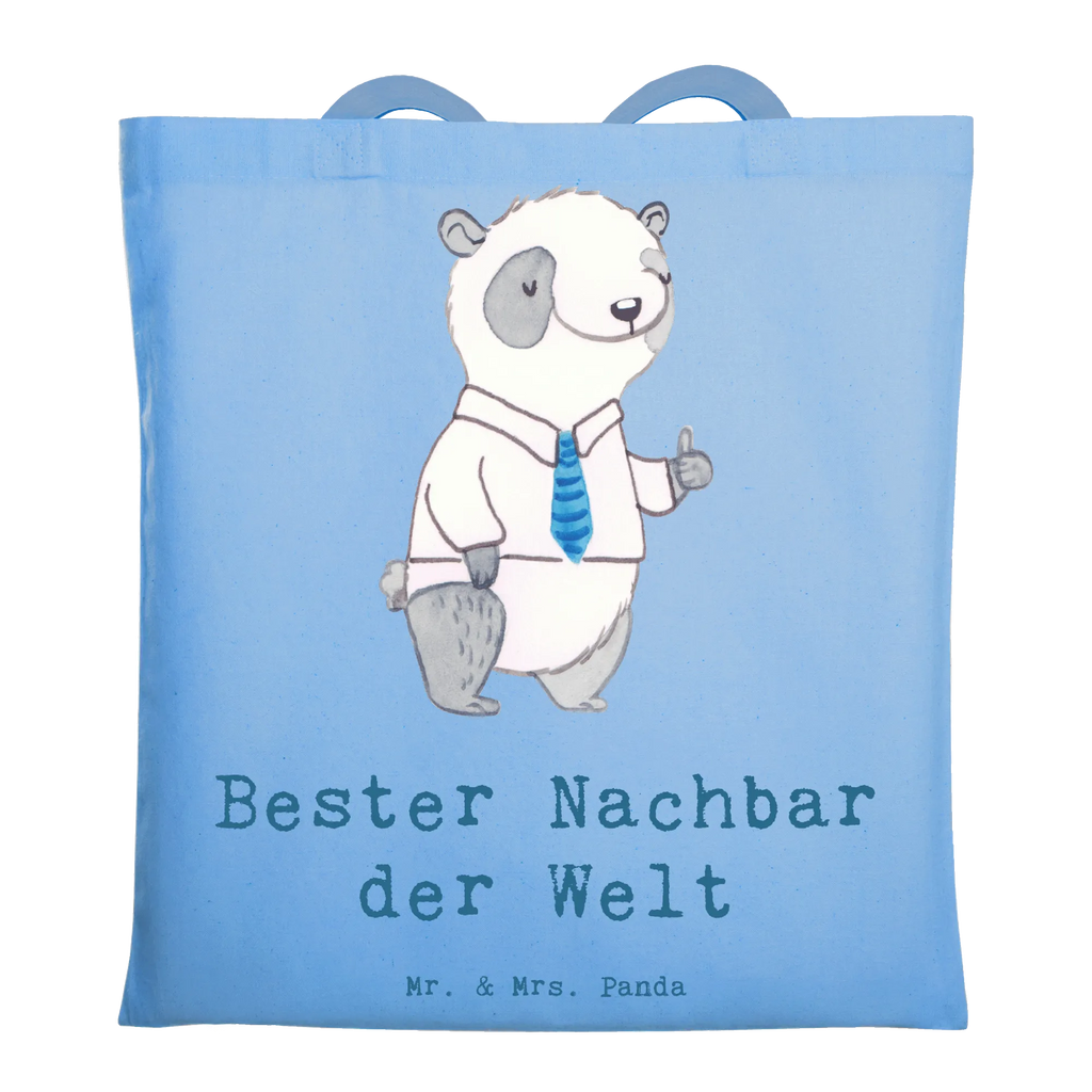 Tragetasche Panda Bester Nachbar der Welt Shopper, Jutebeutel, Beuteltasche, Beutel, Strandtasche, Badetasche, Tasche, Stofftasche, Laptoptasche, Stoffbeutel, Tragetasche, Schultertasche, Einkaufstüte, Einkaufstasche, Umhängetasche, Jutetasche, für, Dankeschön, Geschenk, Schenken, Geburtstag, Geburtstagsgeschenk, Geschenkidee, Danke, Bedanken, Mitbringsel, Freude machen, Geschenktipp, Nachbarschaft, Nachbar, Angrenzer, Anwohner, Freundschaft, Nachbarn, Freund, Bewohner