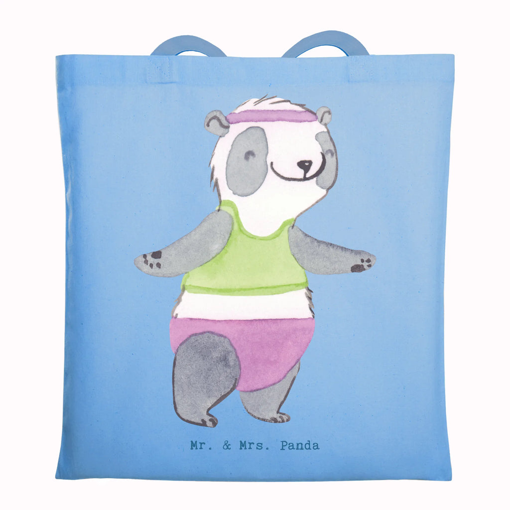 Tragetasche Panda Aerobic Jutetasche, Laptoptasche, Strandtasche, Badetasche, Jutebeutel, Beutel, Schultertasche, Einkaufstüte, Beuteltasche, Einkaufstasche, Shopper, Stoffbeutel, Tragetasche, Tasche, Stofftasche, Umhängetasche, Geschenk, Sport, Sportart, Hobby, Schenken, Danke, Dankeschön, Auszeichnung, Gewinn, Sportler, Aerobic, Fitnessstudio, Aerobic Fitness