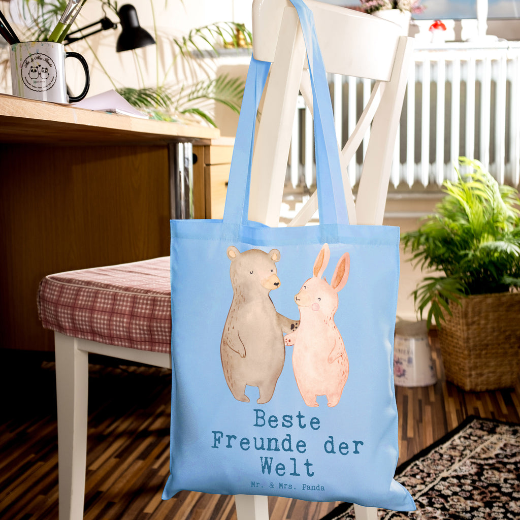 Tote bag Hare best friends in the world cotton bag, shopper, cloth bag, bag, pouch, Carrier bag, shopping bag, jute bag, shoulder bag, for, thank you, gift, giving, birthday, birthday present, gift idea, souvenir, make you happy, gift tip, girlfriend, boyfriend, friends, clique, friendship, best friends, dude, bff, bae