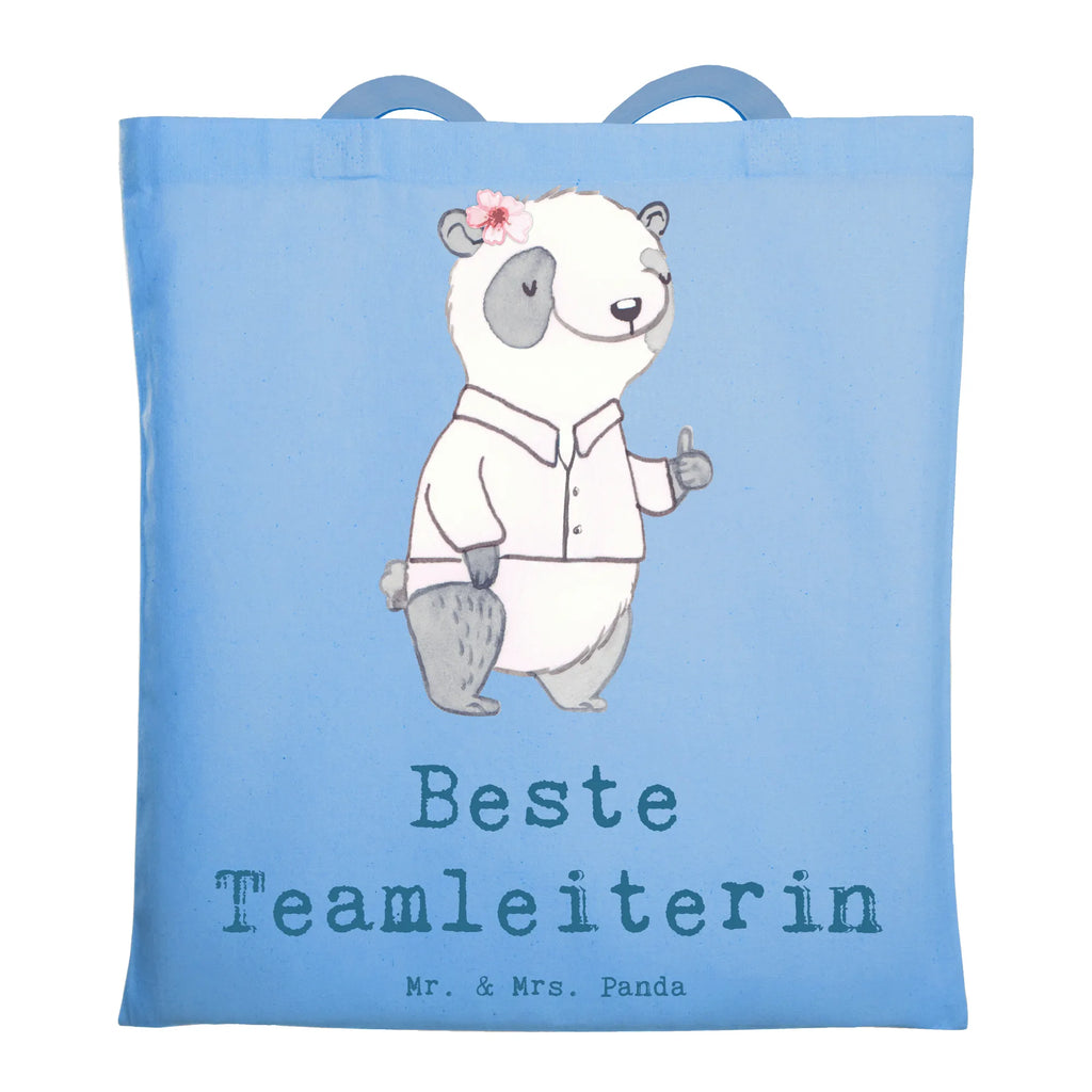 Tote bag panda Best Team Leader bag, shopping bag, pouch, shoulder bag, cotton bag, shopper, jute bag, Carrier bag, cloth bag, for, thank you, gift, giving, birthday, birthday present, gift idea, souvenir, make you happy, gift tip, farewell gift, group leader, colleague, supervisor, farewell, boss, retirement, Team leader, seminar leader, manager
