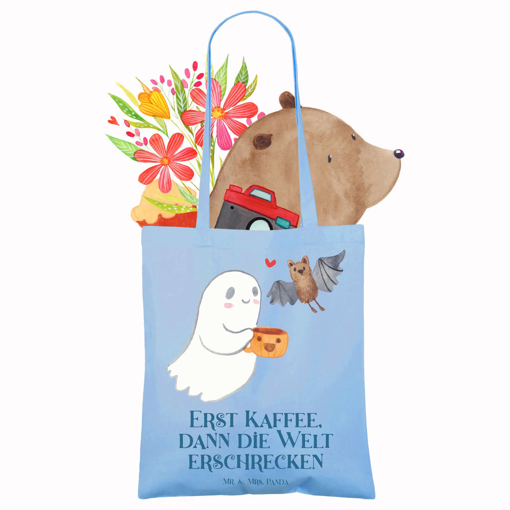 Tote bag Ghost Coffee Tasche, Strandtasche, Schultertasche, Stofftasche, Einkaufstüte, Tragetasche, Stoffbeutel, Jutebeutel, Umhängetasche, Beutel, Beuteltasche, Laptoptasche, Shopper, Einkaufstasche, Badetasche, Jutetasche, Halloween, Deko, Martinssingen, Dekoration, Geschenke, Schenken, Gespenst, Kaffee