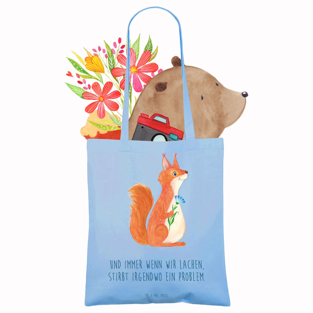 Tote bag Squirrel flower pouch, cotton bag, Carrier bag, cloth bag, shopper, bag, shoulder bag, jute bag, shopping bag, small animals, cute, funny, cute animal motives, hand drawn, small world, funny sayings, good mood, happy, gifts, gift ideas, special gifts, animal lover, card, positive saying, fun, Squirrel, laughter, saying decoration, squirrel, motivation pictures, happy saying, motivation sayings