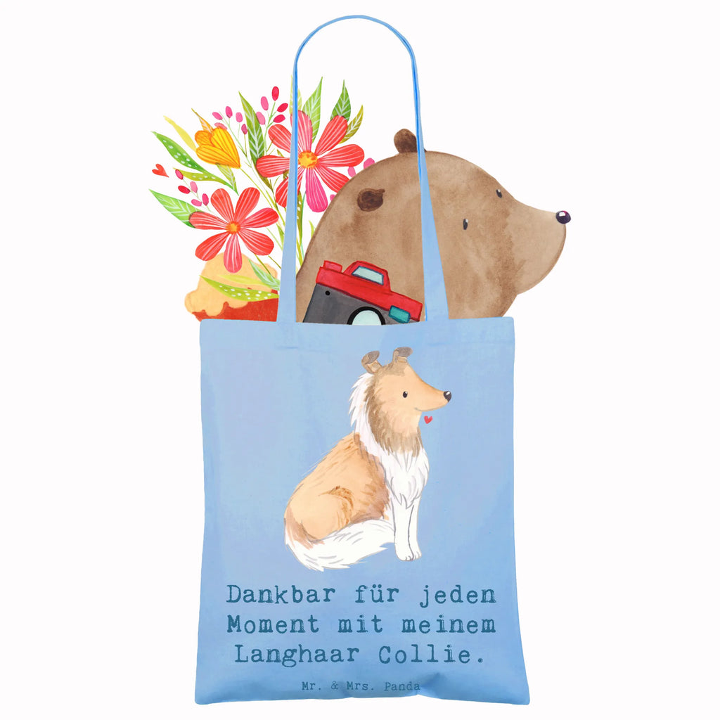 Tote bag Long-haired Collie Moment Stoffbeutel, Tasche, Laptoptasche, Einkaufstüte, Jutetasche, Schultertasche, Umhängetasche, Strandtasche, Einkaufstasche, Shopper, Tragetasche, Beutel, Stofftasche, Jutebeutel, Beuteltasche, Badetasche, Hund, Hunderasse, Rassehund, Hundebesitzer, Geschenk, Tierfreund, Schenken, Welpe, Langhaar Collie, britischer Hütehund