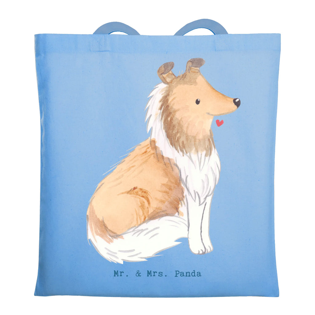 Tote bag Long-haired Collie Moment Stoffbeutel, Tasche, Laptoptasche, Einkaufstüte, Jutetasche, Schultertasche, Umhängetasche, Strandtasche, Einkaufstasche, Shopper, Tragetasche, Beutel, Stofftasche, Jutebeutel, Beuteltasche, Badetasche, Hund, Hunderasse, Rassehund, Hundebesitzer, Geschenk, Tierfreund, Schenken, Welpe, Langhaar Collie, britischer Hütehund
