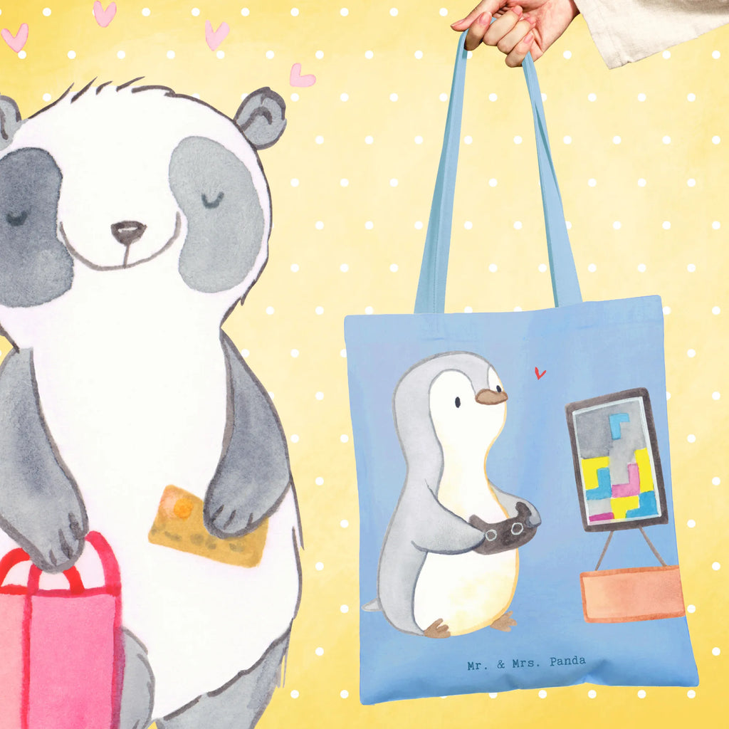 Tote bag penguin Gamble Tasche, Schultertasche, Stofftasche, Jutetasche, Beuteltasche, Shopper, Laptoptasche, Jutebeutel, Stoffbeutel, Tragetasche, Einkaufstasche, Beutel, Badetasche, Einkaufstüte, Umhängetasche, Strandtasche, Geschenk, Sport, Sportart, Hobby, Schenken, Danke, Dankeschön, Auszeichnung, Gewinn, Sportler, Zocken, Videogames, Gaming, Videospiele