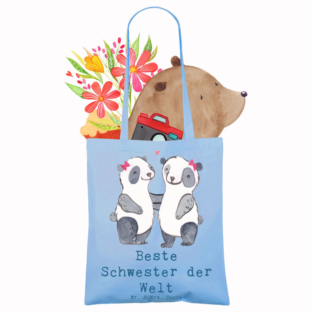 Torba Panda Najlepsza siostra na świecie Beuteltasche, Jutebeutel, Umhängetasche, Einkaufstasche, Tragetasche, Jutetasche, Tasche, Schultertasche, Beutel, Einkaufstüte, Stoffbeutel, Stofftasche, Strandtasche, Shopper, Badetasche, Laptoptasche, für, Dankeschön, Geschenk, Schenken, Geburtstag, Geburtstagsgeschenk, Geschenkidee, Danke, Bedanken, Mitbringsel, Freude machen, Geschenktipp, Kleinigkeit, Schwester, Geschwister, Schwestern, Liebe, Schwesterherz, Beste, Familie, Sister, Tochter, Kinder