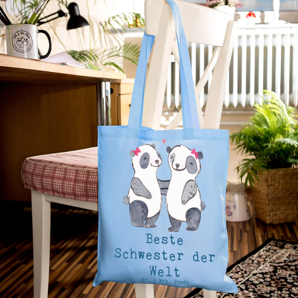 Torba Panda Najlepsza siostra na świecie Beuteltasche, Jutebeutel, Umhängetasche, Einkaufstasche, Tragetasche, Jutetasche, Tasche, Schultertasche, Beutel, Einkaufstüte, Stoffbeutel, Stofftasche, Strandtasche, Shopper, Badetasche, Laptoptasche, für, Dankeschön, Geschenk, Schenken, Geburtstag, Geburtstagsgeschenk, Geschenkidee, Danke, Bedanken, Mitbringsel, Freude machen, Geschenktipp, Kleinigkeit, Schwester, Geschwister, Schwestern, Liebe, Schwesterherz, Beste, Familie, Sister, Tochter, Kinder