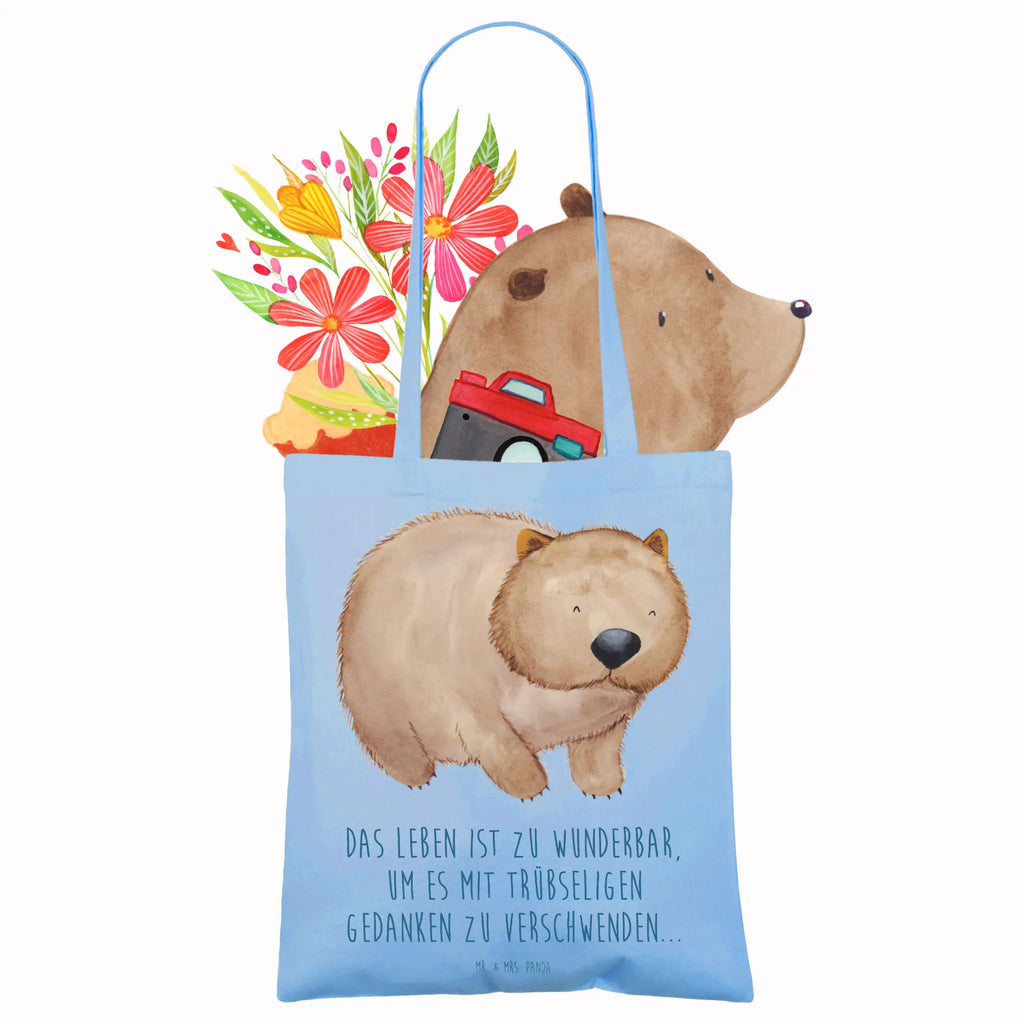 Tote bag Wombat cotton bag, jute bag, pouch, bag, Carrier bag, shopper, shoulder bag, cloth bag, shopping bag, small animals, cute, funny, cute animal motives, hand drawn, small world, funny sayings, good mood, happy, gifts, gift ideas, special gifts, animal lover, card, life is beautiful, Wombat, Australia, motivation, saying