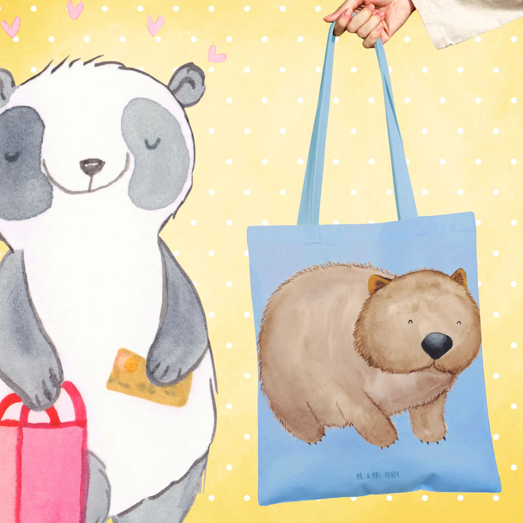 Tote bag Wombat cotton bag, jute bag, pouch, bag, Carrier bag, shopper, shoulder bag, cloth bag, shopping bag, small animals, cute, funny, cute animal motives, hand drawn, small world, funny sayings, good mood, happy, gifts, gift ideas, special gifts, animal lover, card, life is beautiful, Wombat, Australia, motivation, saying