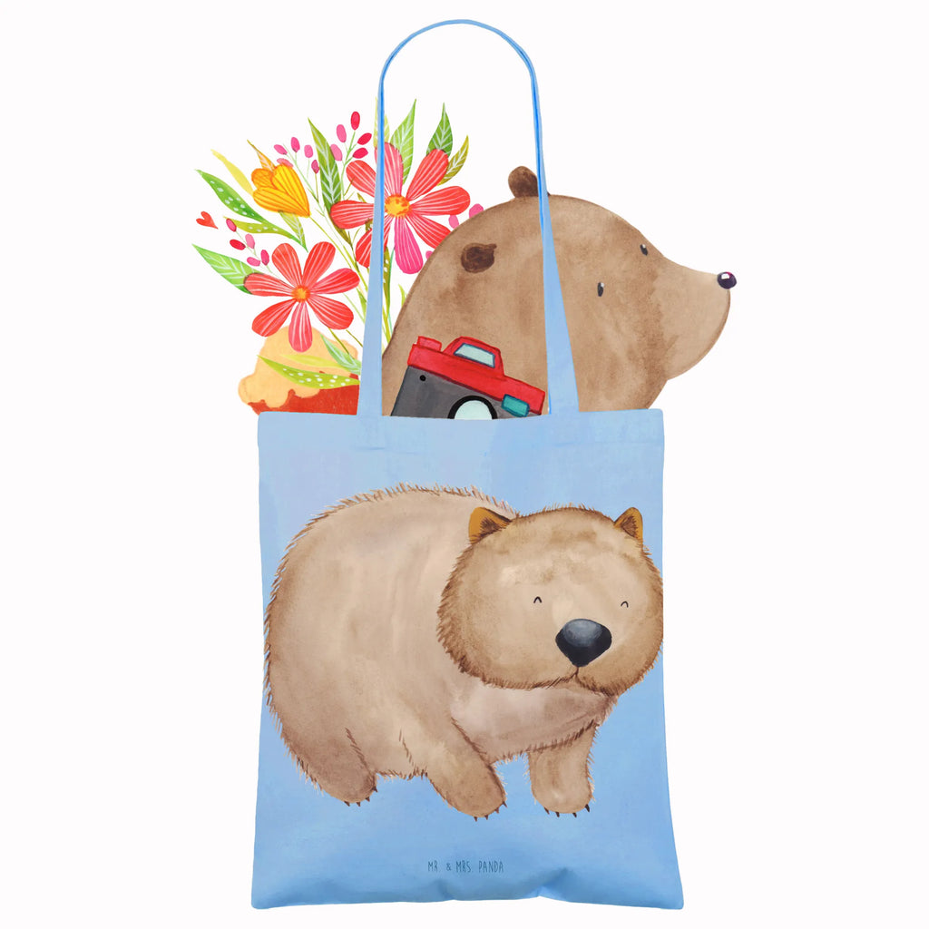 Tote bag Wombat cotton bag, jute bag, pouch, bag, Carrier bag, shopper, shoulder bag, cloth bag, shopping bag, small animals, cute, funny, cute animal motives, hand drawn, small world, funny sayings, good mood, happy, gifts, gift ideas, special gifts, animal lover, card, life is beautiful, Wombat, Australia, motivation, saying