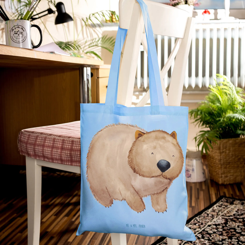 Tote bag Wombat cotton bag, jute bag, pouch, bag, Carrier bag, shopper, shoulder bag, cloth bag, shopping bag, small animals, cute, funny, cute animal motives, hand drawn, small world, funny sayings, good mood, happy, gifts, gift ideas, special gifts, animal lover, card, life is beautiful, Wombat, Australia, motivation, saying