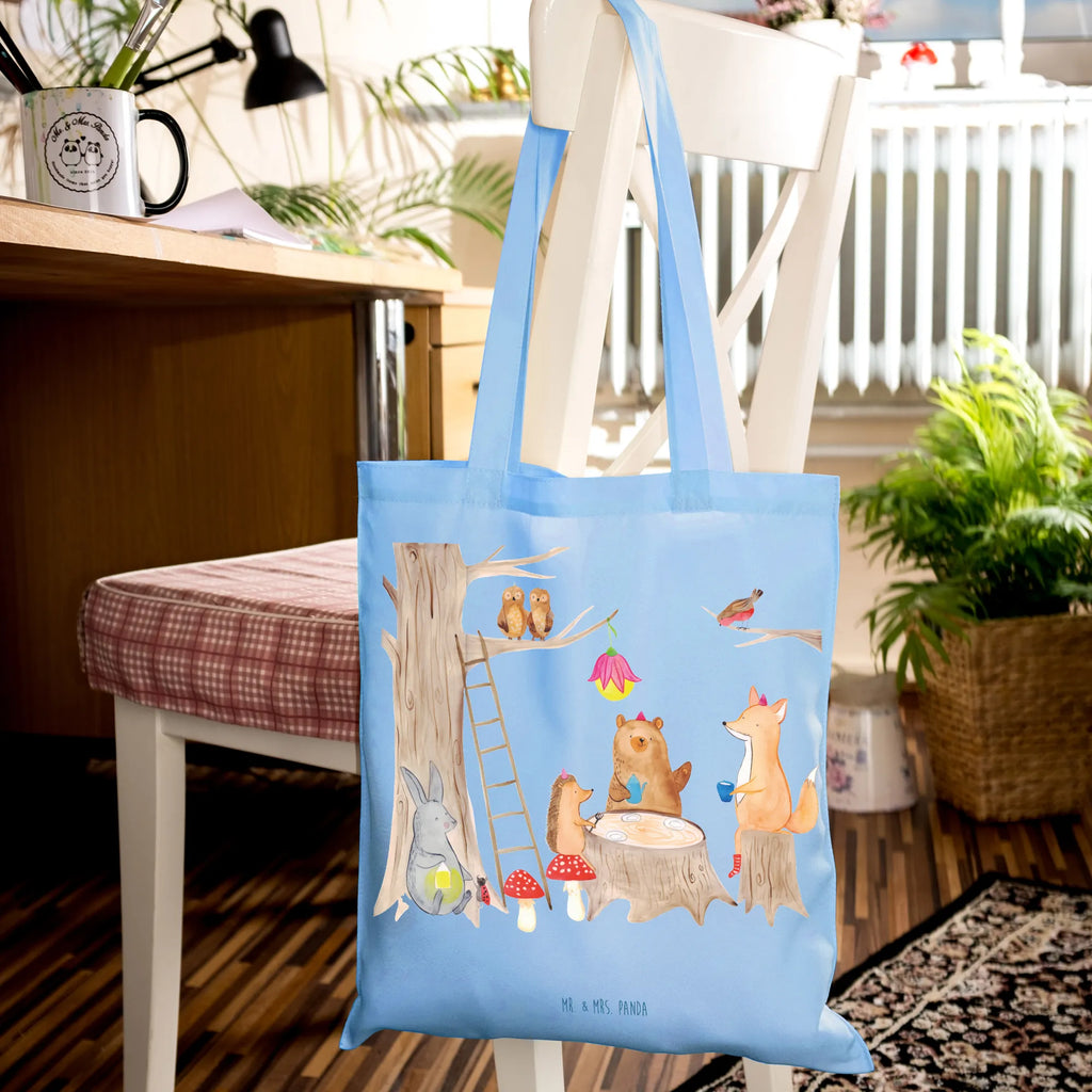 Tote bag forest animals picnic Badetasche, Jutetasche, Tasche, Stofftasche, Tragetasche, Schultertasche, Beuteltasche, Strandtasche, Umhängetasche, Stoffbeutel, Jutebeutel, Shopper, Laptoptasche, Einkaufstasche, Einkaufstüte, Beutel, Tiermotive, Gute Laune, lustige Sprüche, Tiere, Picknick, Fuchs, Hase, Wald, Igel, Eichhörnchen, Maus, Waldtiere