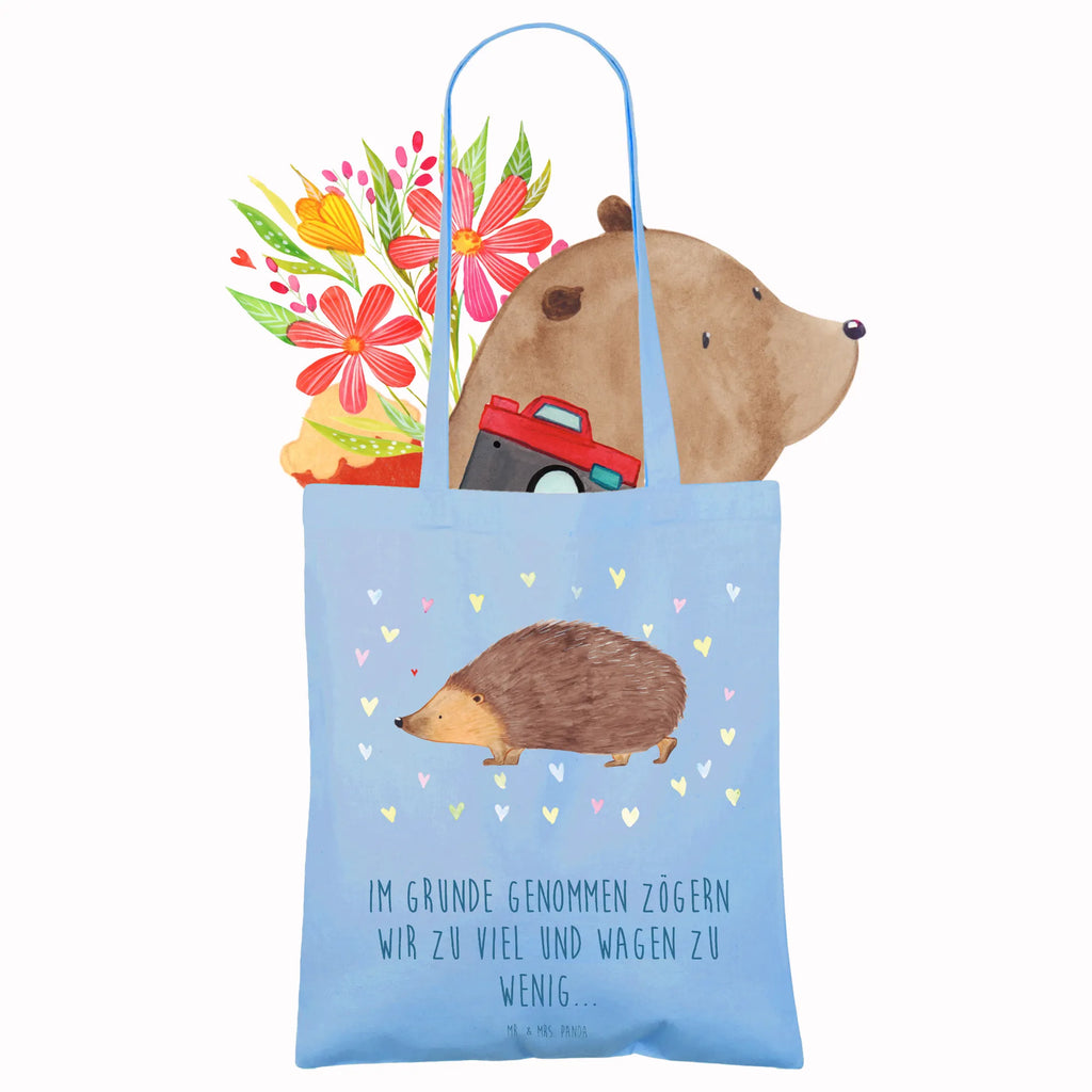 Tote bag Hedgehog hearts
