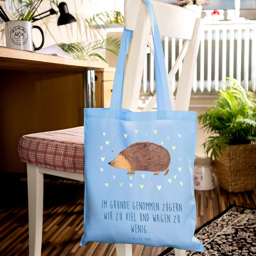 Tote bag Hedgehog hearts
