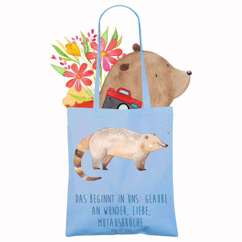 Tote bag Coati Tragetasche, Shopper, Einkaufstüte, Tasche, Strandtasche, Umhängetasche, Beuteltasche, Jutetasche, Jutebeutel, Stofftasche, Einkaufstasche, Badetasche, Beutel, Schultertasche, Laptoptasche, Stoffbeutel, Tiermotive, Gute Laune, lustige Sprüche, Tiere, Rüsselbär, Nasenbär, Bär, Nasenbären