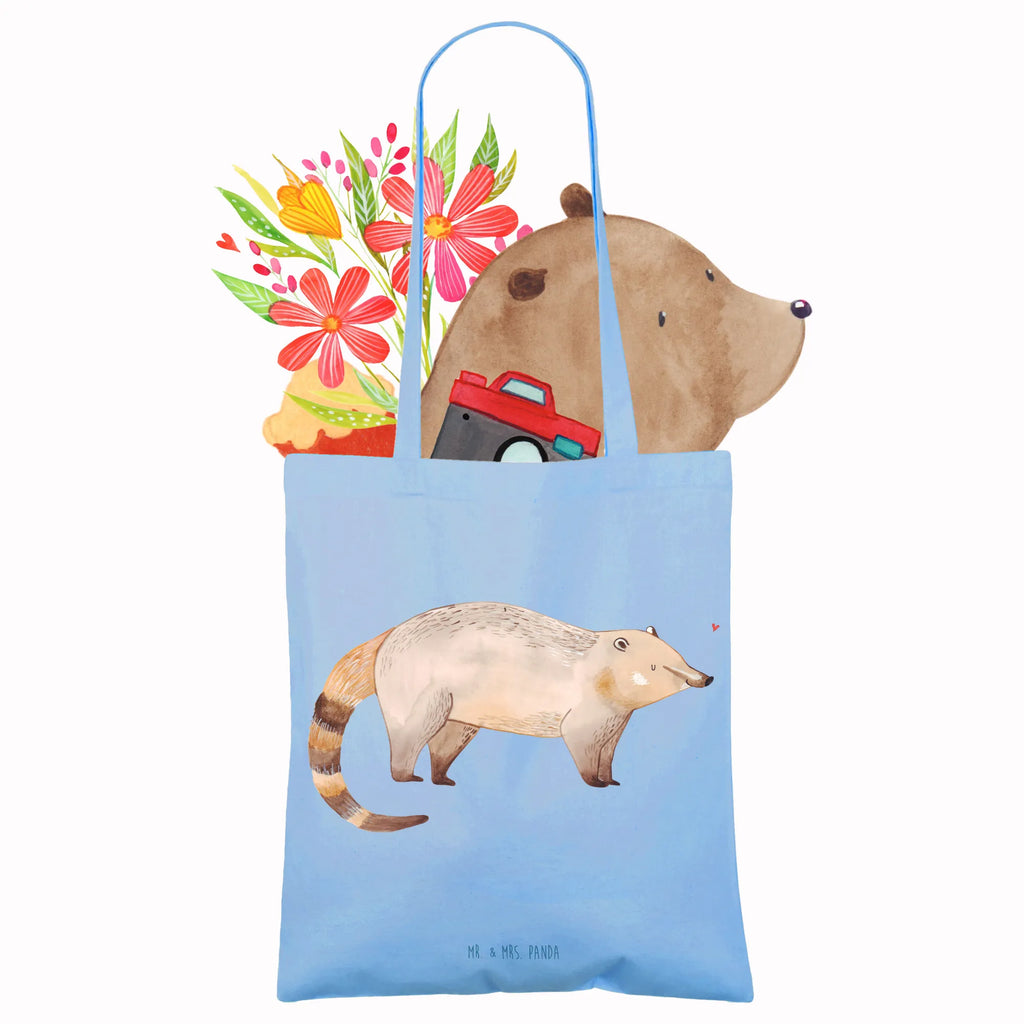 Tote bag Coati Tragetasche, Shopper, Einkaufstüte, Tasche, Strandtasche, Umhängetasche, Beuteltasche, Jutetasche, Jutebeutel, Stofftasche, Einkaufstasche, Badetasche, Beutel, Schultertasche, Laptoptasche, Stoffbeutel, Tiermotive, Gute Laune, lustige Sprüche, Tiere, Rüsselbär, Nasenbär, Bär, Nasenbären