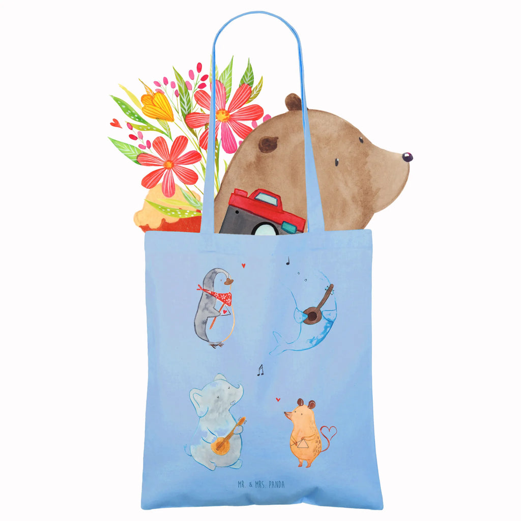 Torba Wielki zespół Beuteltasche, Stoffbeutel, Tasche, Jutebeutel, Tragetasche, Beutel, Badetasche, Strandtasche, Einkaufstüte, Umhängetasche, Laptoptasche, Jutetasche, Schultertasche, Einkaufstasche, Stofftasche, Shopper, Tiermotive, Gute Laune, lustige Sprüche, Tiere, Hund, Gitarre, Musikanten, Maus, Elefant, Triangel, Musik, Pinguin, Band, Delfin