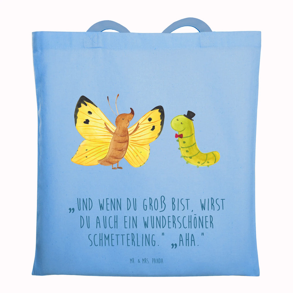 Tote bag Caterpillar butterfly jute bag, cotton bag, shopping bag, bag, shoulder bag, pouch, Carrier bag, cloth bag, shopper, small animals, cute, funny, cute animal motives, hand drawn, small world, funny sayings, good mood, happy, gifts, gift ideas, special gifts, animal lover, card, butterfly, growing up, cocoon, hat, lemon butterfly, beauty, development, Caterpillar