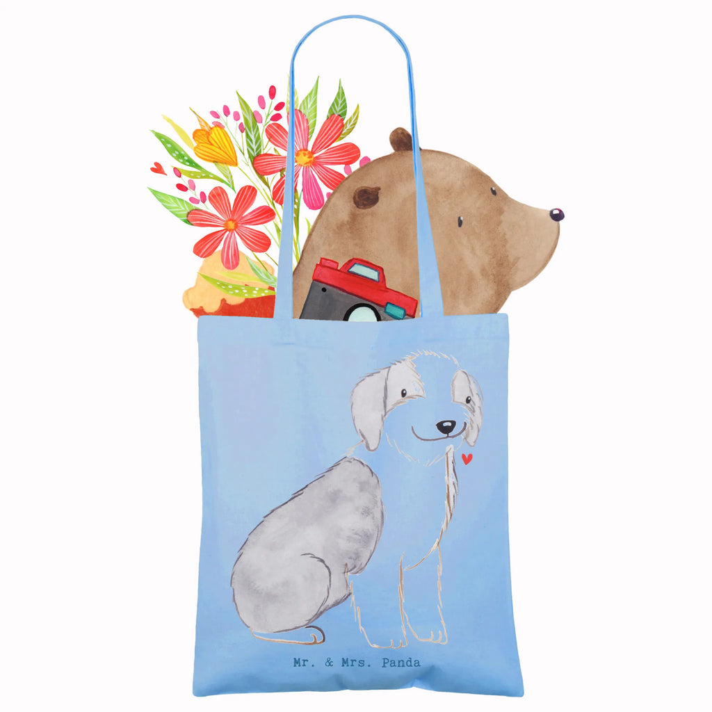 Tote bag Bearded Collie moment Shopper, Jutetasche, Beutel, Laptoptasche, Tasche, Stoffbeutel, Einkaufstüte, Tragetasche, Jutebeutel, Stofftasche, Schultertasche, Strandtasche, Beuteltasche, Einkaufstasche, Umhängetasche, Badetasche, Hund, Hunderasse, Rassehund, Hundebesitzer, Geschenk, Tierfreund, Schenken, Welpe, Bearded Collie, britischer Hütehund