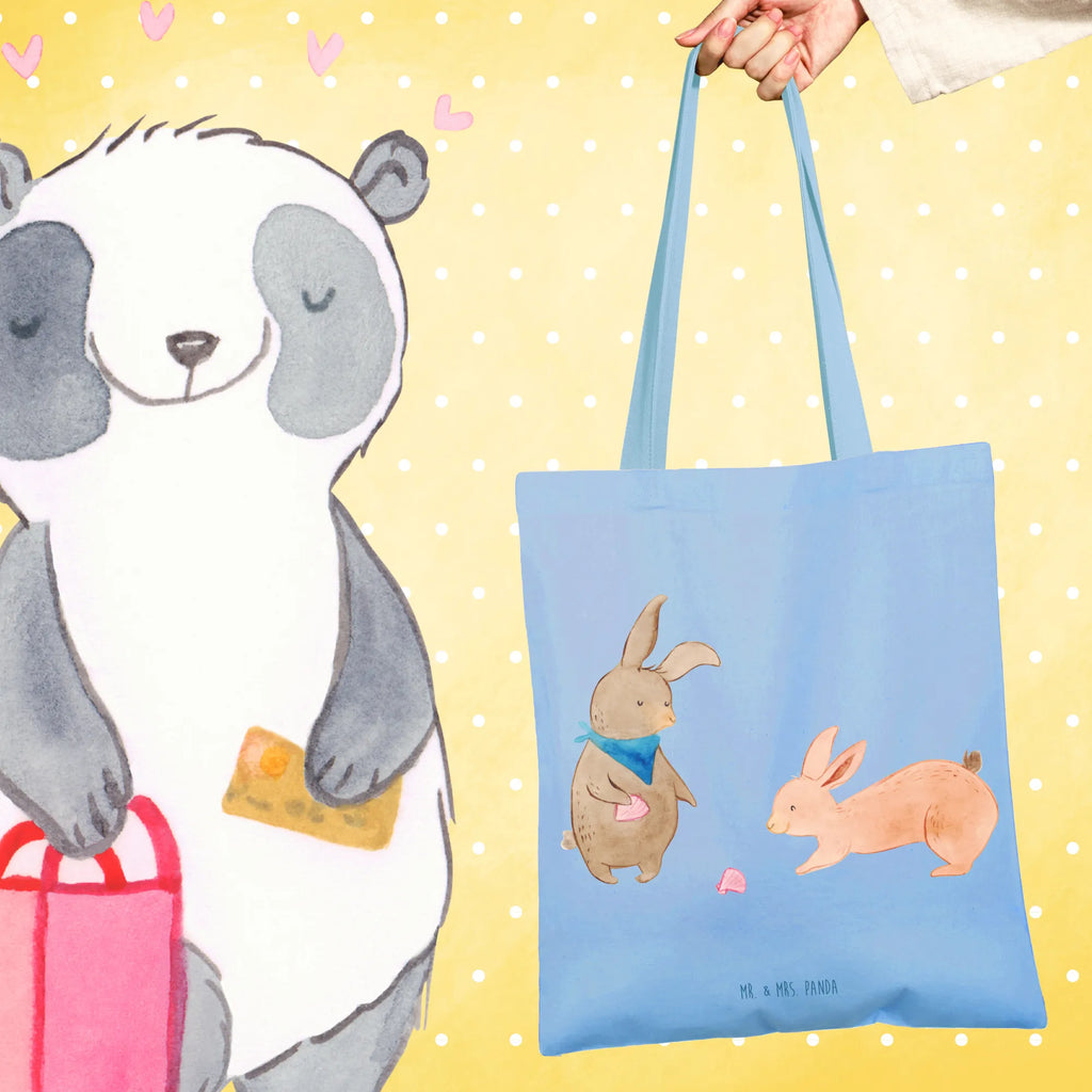 Tote bag Bunnies with seashell shopper, pouch, cotton bag, shopping bag, Carrier bag, jute bag, bag, cloth bag, shoulder bag, Family, Father's Day, Mother's Day, brother, sister, Mom, Dad, sea, girlfriend, best friends, BFF, rabbits, shells, best friend, girlfriends, collecting shells