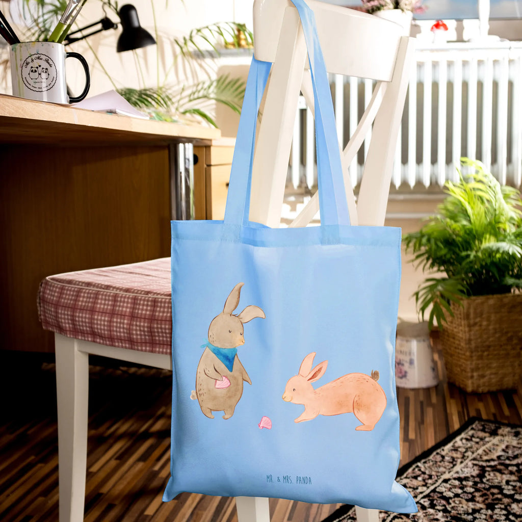 Tote bag Bunnies with seashell shopper, pouch, cotton bag, shopping bag, Carrier bag, jute bag, bag, cloth bag, shoulder bag, Family, Father's Day, Mother's Day, brother, sister, Mom, Dad, sea, girlfriend, best friends, BFF, rabbits, shells, best friend, girlfriends, collecting shells