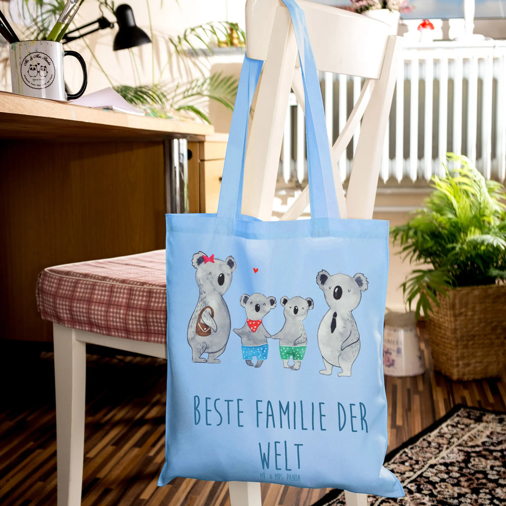 Tote bag Koala family with two kids shopper, shoulder bag, pouch, jute bag, cotton bag, shopping bag, Carrier bag, bag, cloth bag, Family, Father's Day, Mother's Day, brother, sister, Mom, Dad, family life, family, koala family, favourite family, family time, koala, koala bear, best family