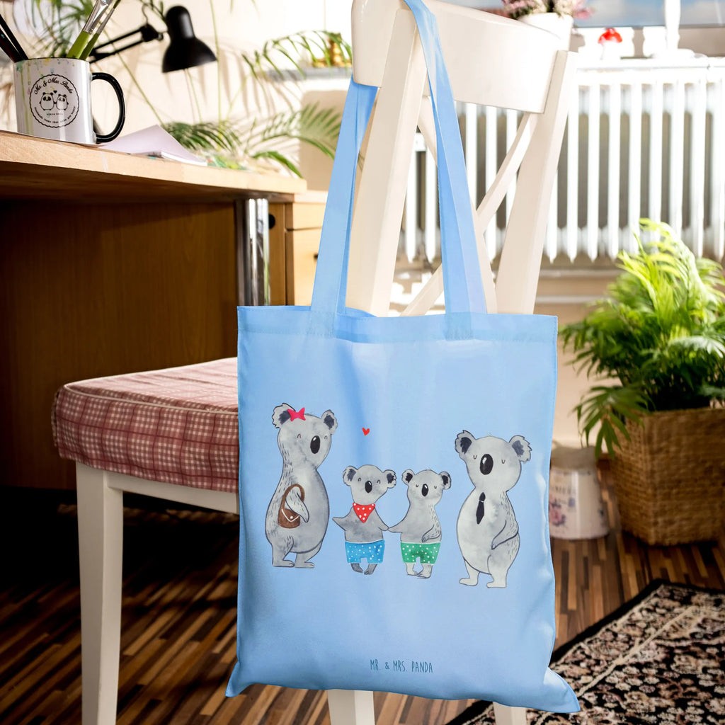 Tote bag Koala family with two kids shopper, shoulder bag, pouch, jute bag, cotton bag, shopping bag, Carrier bag, bag, cloth bag, Family, Father's Day, Mother's Day, brother, sister, Mom, Dad, family life, family, koala family, favourite family, family time, koala, koala bear, best family