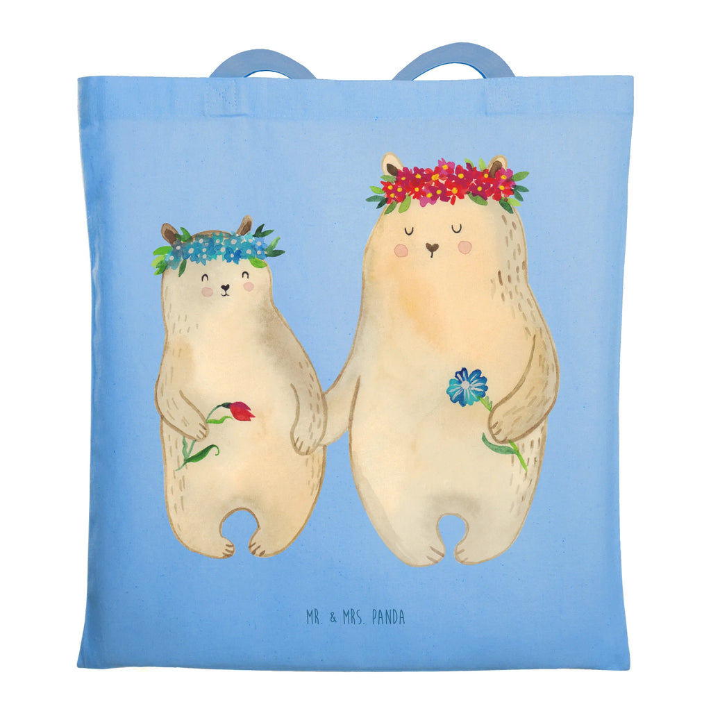 Tote bag Bears with flower crown bag, pouch, Carrier bag, shopper, cloth bag, jute bag, shoulder bag, cotton bag, shopping bag, Family, Father's Day, Mother's Day, brother, sister, Mom, Dad, family, favorite person, mommy, mom, best mommy, role model, favorite mommy, children, bears, Bear, gift mommy. mother's day, child, daughters, world best mommy, daughter