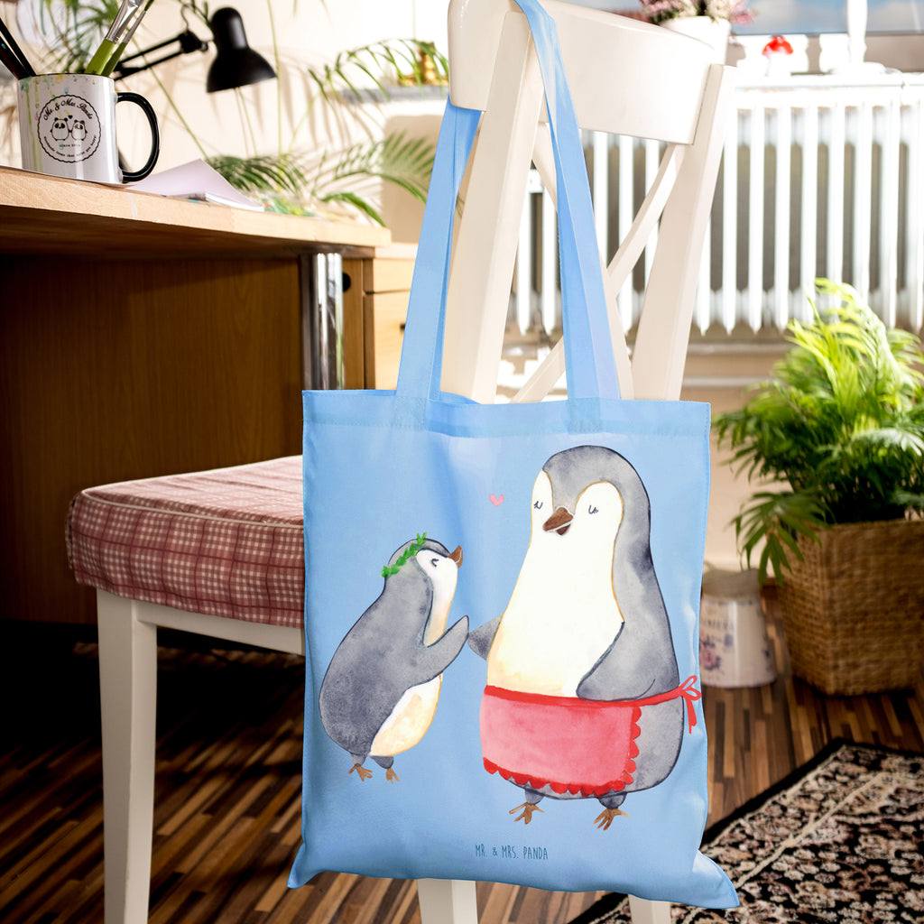 Tote bag Penguin with child bag, shoulder bag, jute bag, cotton bag, cloth bag, pouch, shopping bag, shopper, Carrier bag, Family, Father's Day, Mother's Day, brother, sister, Mom, Dad, Mother, Mummy, Mommy, Birthday, Gift