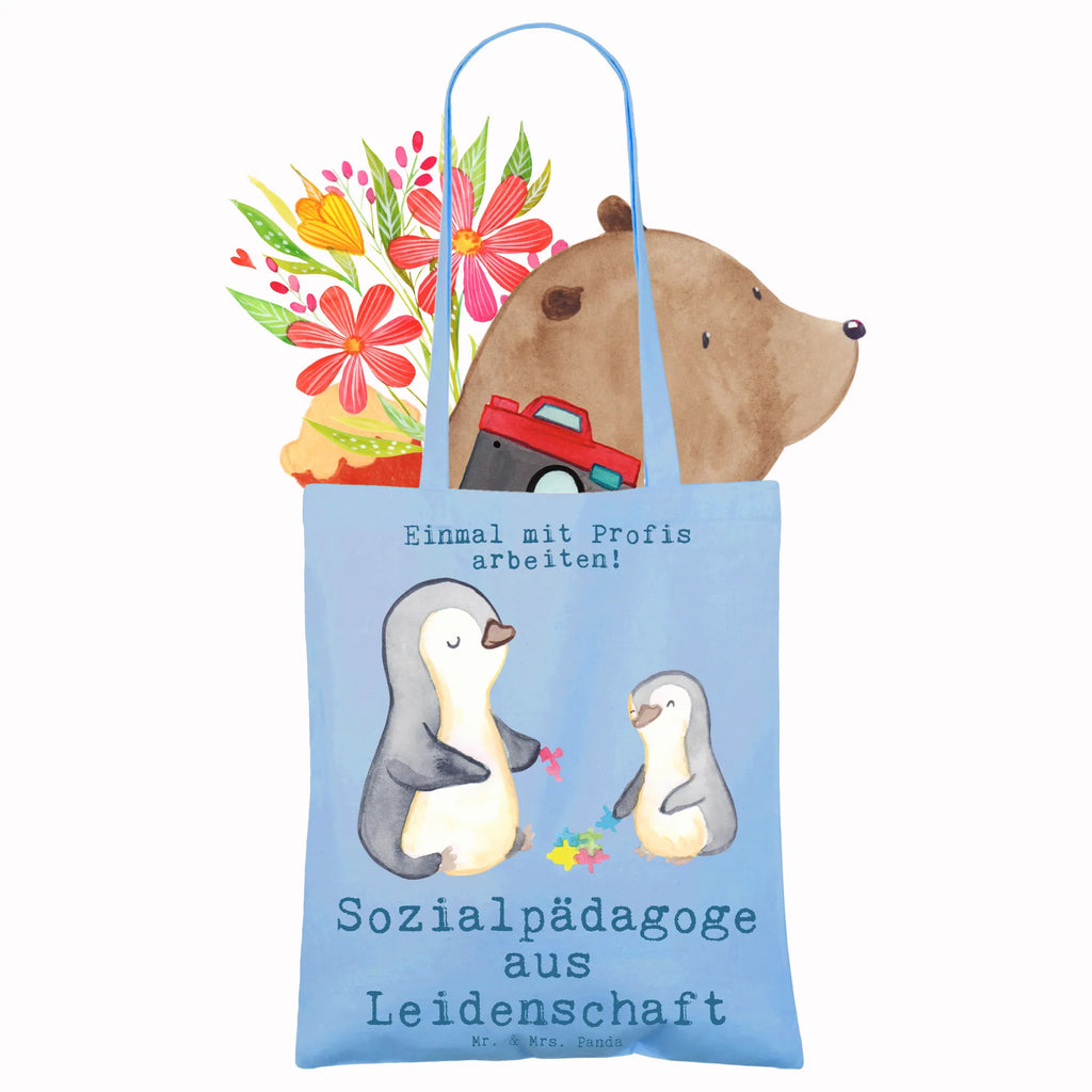 Tragetasche Sozialpädagoge aus Leidenschaft Laptoptasche, Tragetasche, Schultertasche, Einkaufstasche, Beutel, Stofftasche, Beuteltasche, Badetasche, Jutebeutel, Stoffbeutel, Einkaufstüte, Shopper, Tasche, Umhängetasche, Strandtasche, Jutetasche, Beruf, Ausbildung, Jubiläum, Abschied, Rente, Kollege, Kollegin, Geschenk, Schenken, Arbeitskollege, Mitarbeiter, Firma, Danke, Dankeschön
