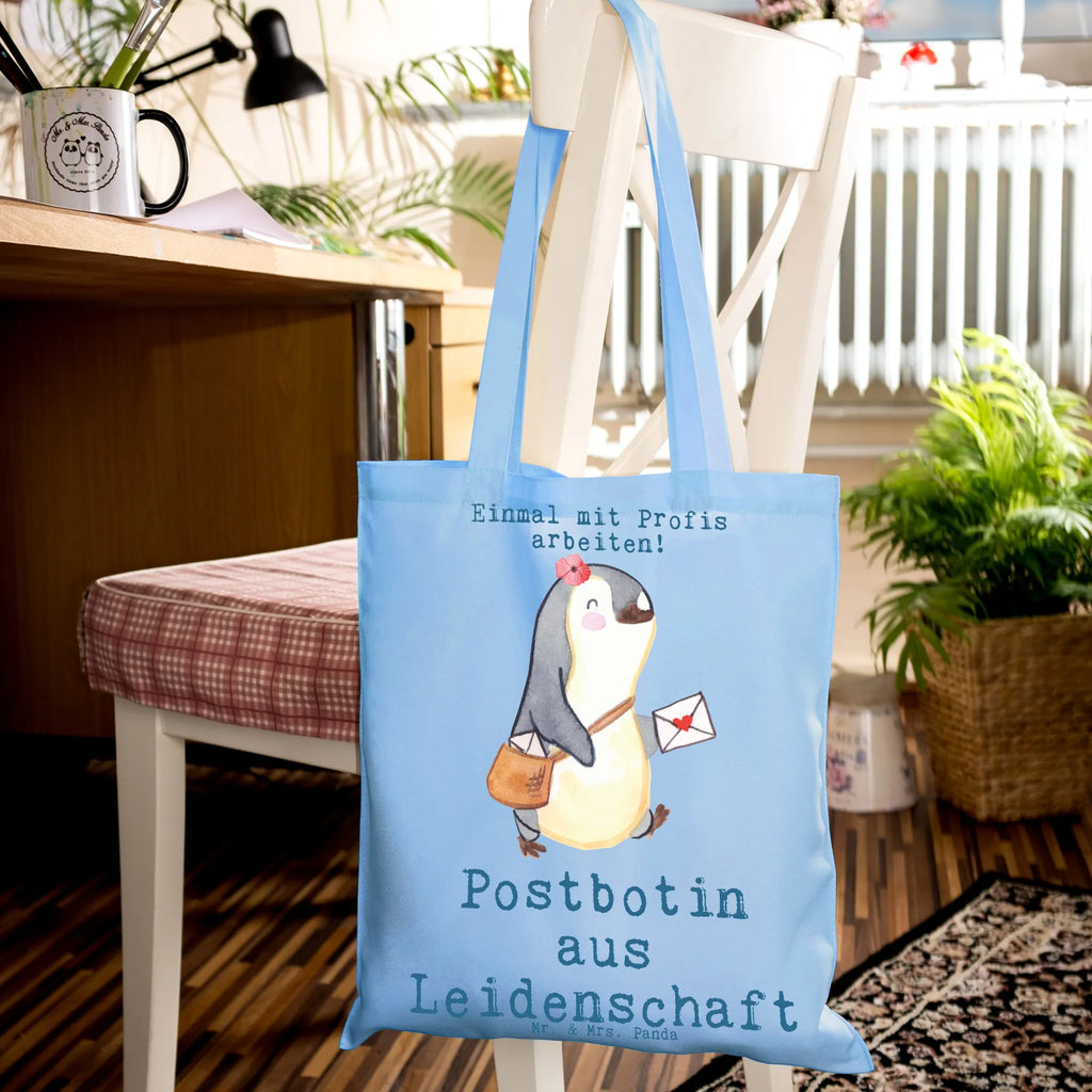 Tote bag Postwoman Passion Stofftasche, Beuteltasche, Badetasche, Shopper, Tragetasche, Jutebeutel, Schultertasche, Stoffbeutel, Jutetasche, Tasche, Einkaufstüte, Laptoptasche, Umhängetasche, Beutel, Strandtasche, Einkaufstasche, Beruf, Ausbildung, Jubiläum, Abschied, Rente, Kollege, Kollegin, Geschenk, Schenken, Arbeitskollege, Mitarbeiter, Firma, Danke, Dankeschön, Briefträgerin, Postlerin, Briefzustellerin, Postbotin