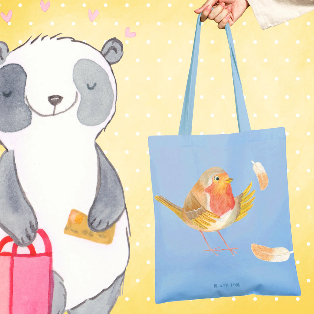 Tote bag robin feathers