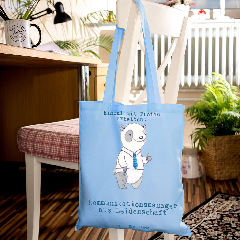 Tote bag Communications Manager Passion Jutebeutel, Tasche, Jutetasche, Stofftasche, Laptoptasche, Einkaufstüte, Umhängetasche, Beutel, Badetasche, Stoffbeutel, Strandtasche, Beuteltasche, Shopper, Einkaufstasche, Schultertasche, Tragetasche, Beruf, Ausbildung, Jubiläum, Abschied, Rente, Kollege, Kollegin, Geschenk, Schenken, Arbeitskollege, Mitarbeiter, Firma, Danke, Dankeschön, Studium, Kommunikationsmanager, interkulturelle kommunikation, communications manager