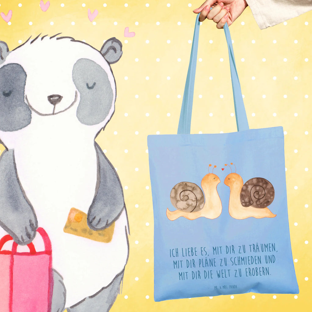 Tote bag Snails in love Strandtasche, Laptoptasche, Tragetasche, Schultertasche, Tasche, Beuteltasche, Umhängetasche, Jutetasche, Einkaufstasche, Badetasche, Stofftasche, Stoffbeutel, Einkaufstüte, Shopper, Beutel, Jutebeutel, Liebe, Partner, Freund, Freundin, Ehemann, Ehefrau, Heiraten, Verlobung, Heiratsantrag, Liebesgeschenk, Jahrestag, Hocheitstag
