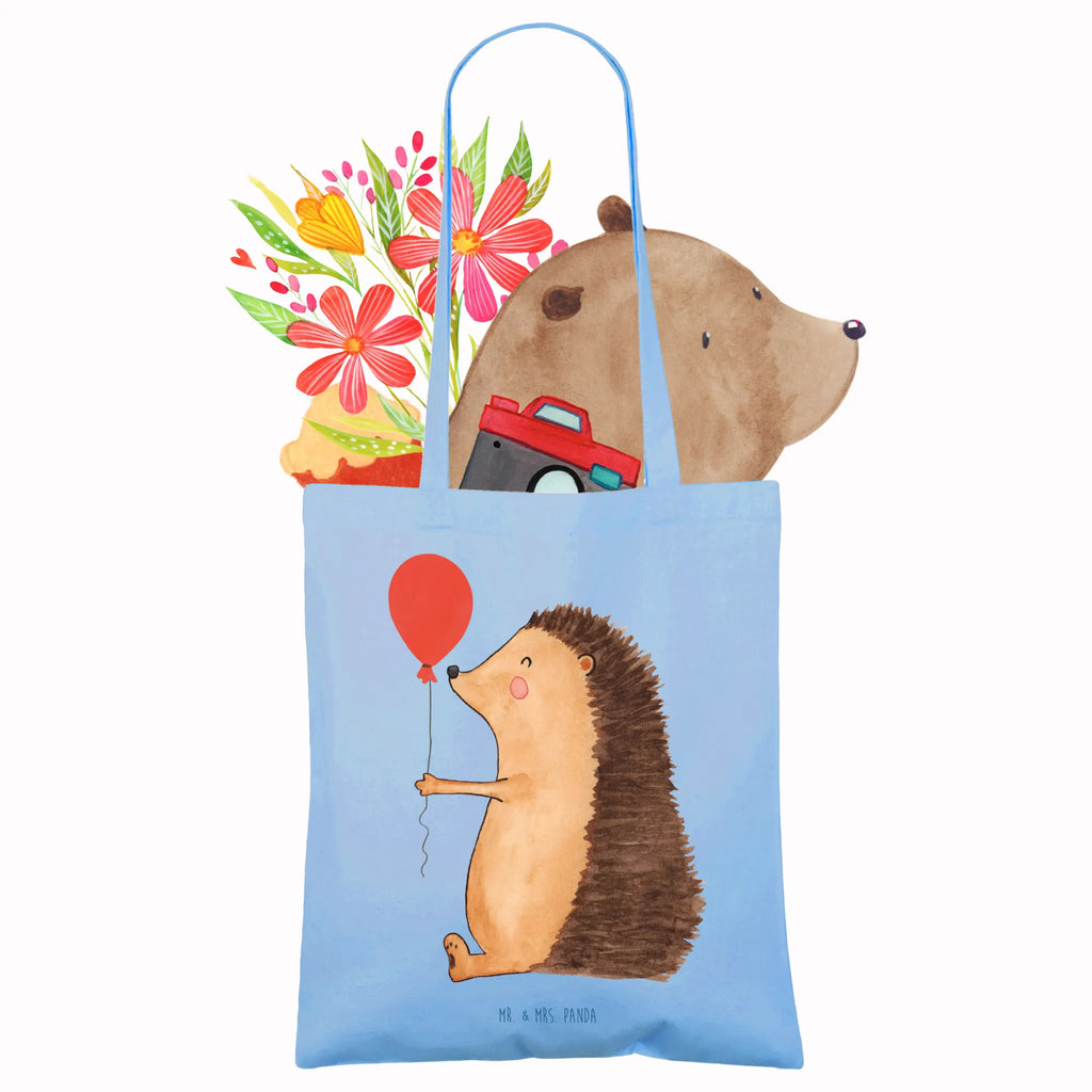 Tragetasche Igel Luftballon Jutetasche, Einkaufstasche, Stoffbeutel, Schultertasche, Laptoptasche, Beuteltasche, Tasche, Umhängetasche, Badetasche, Shopper, Stofftasche, Jutebeutel, Einkaufstüte, Tragetasche, Strandtasche, Beutel, Tiermotive, Gute Laune, lustige Sprüche, Tiere, Geburtstagskind, Geburtstag, Happy Birthday, Herzlichen Glückwunsch, Ballon, Glückwunsch, Igel