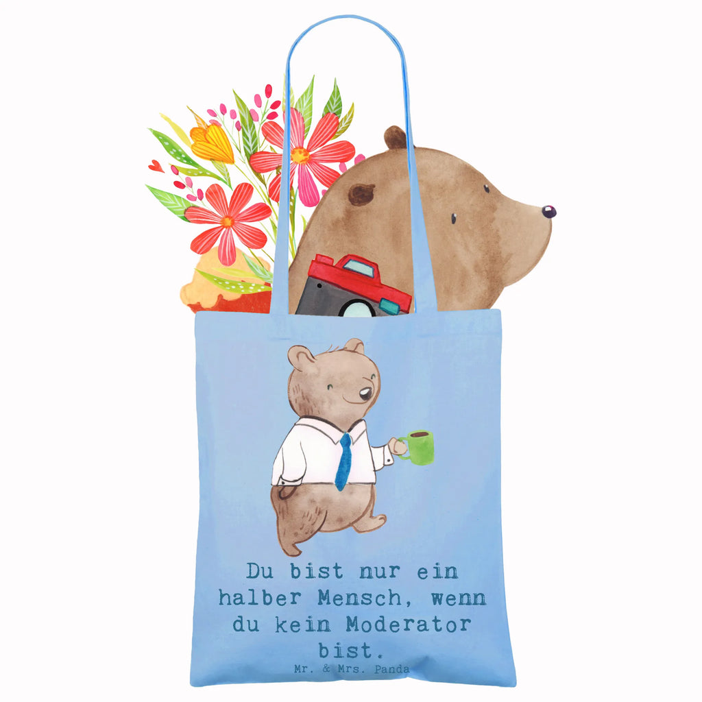 Tote bag Moderator heart Jutebeutel, Tragetasche, Stofftasche, Badetasche, Einkaufstüte, Jutetasche, Schultertasche, Umhängetasche, Beuteltasche, Stoffbeutel, Einkaufstasche, Strandtasche, Beutel, Tasche, Laptoptasche, Shopper, Beruf, Ausbildung, Jubiläum, Abschied, Rente, Kollege, Kollegin, Geschenk, Schenken, Arbeitskollege, Mitarbeiter, Firma, Danke, Dankeschön