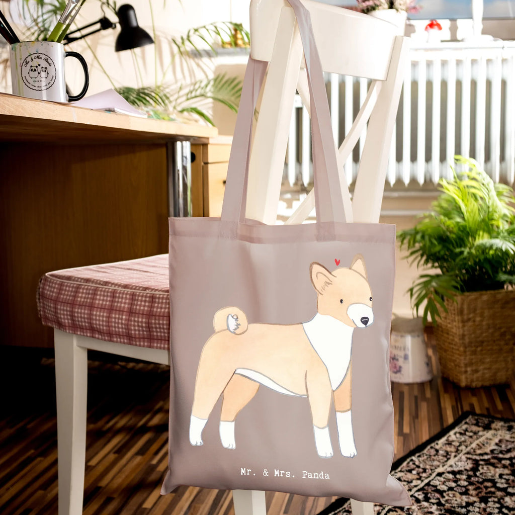 Tote bag Basenji moment Stofftasche, Umhängetasche, Badetasche, Laptoptasche, Jutebeutel, Beutel, Tasche, Stoffbeutel, Jutetasche, Beuteltasche, Schultertasche, Strandtasche, Shopper, Einkaufstasche, Tragetasche, Einkaufstüte, Hund, Hunderasse, Rassehund, Hundebesitzer, Geschenk, Tierfreund, Schenken, Welpe, Kongo-Terrier, Basenji