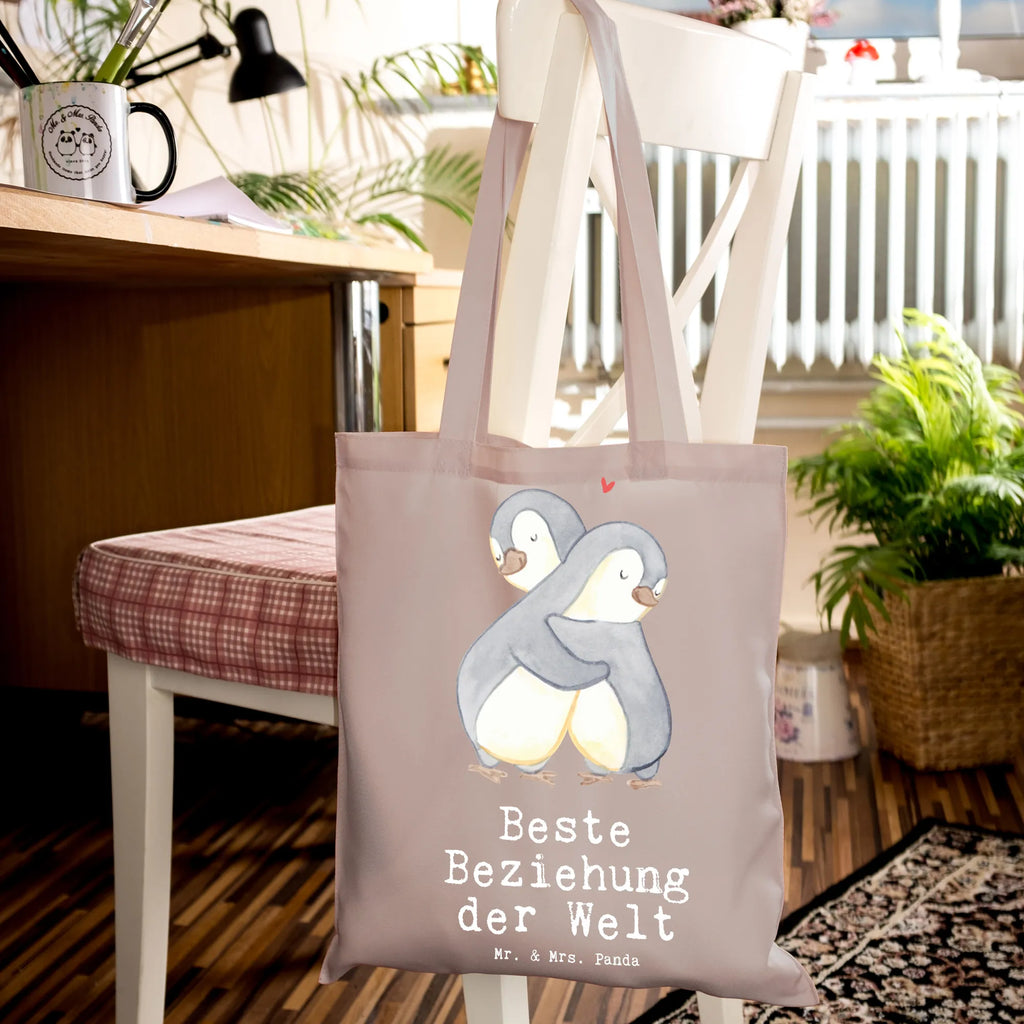 Tote bag penguin best relationship in the world pouch, shopper, shopping bag, cotton bag, Carrier bag, bag, shoulder bag, jute bag, cloth bag, for, thank you, gift, giving, birthday, birthday present, gift idea, souvenir, make you happy, gift tip, being together, gift of love, Relationship, love, falling in love, going together