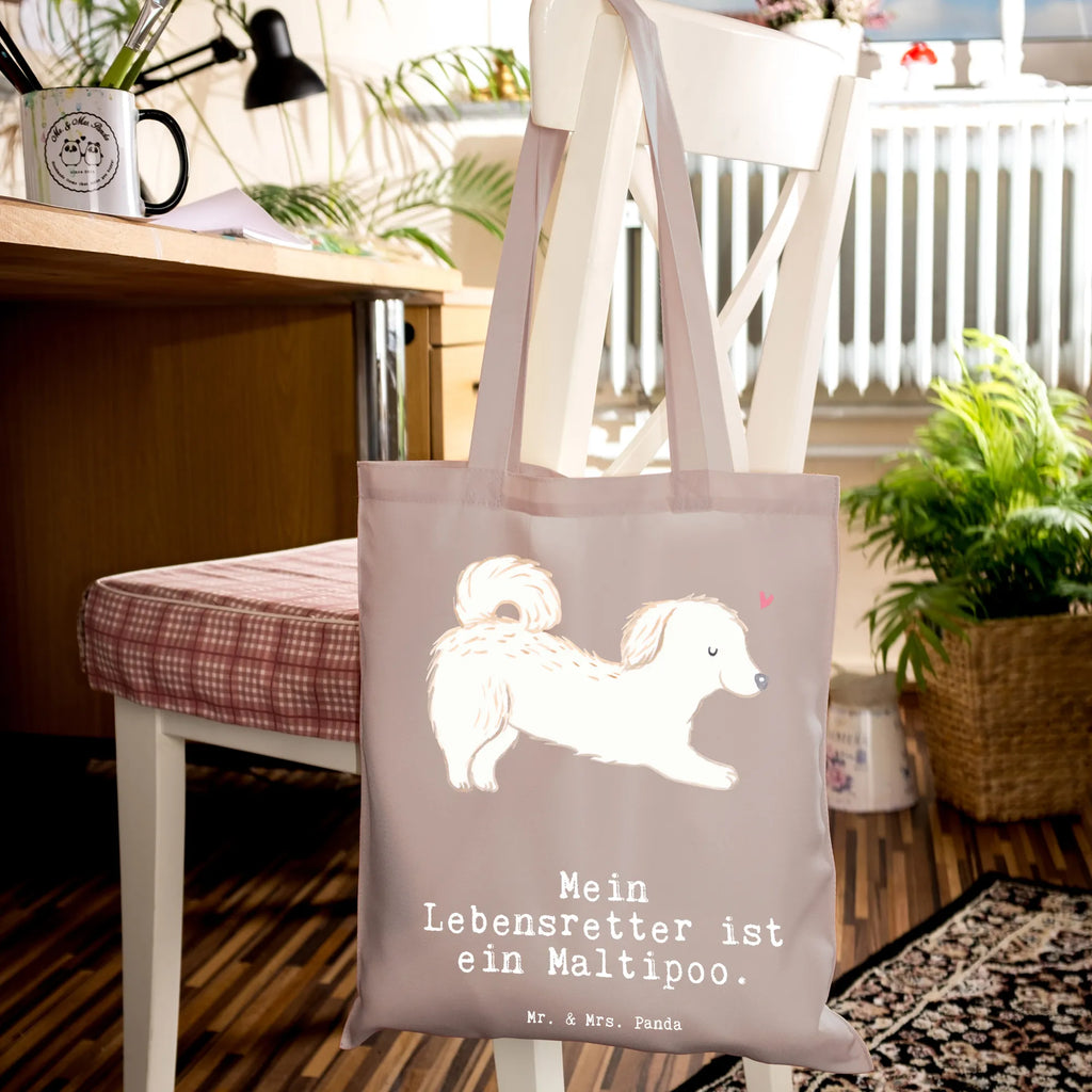 Tragetasche Maltipoo Lebensretter Strandtasche, Beutel, Laptoptasche, Beuteltasche, Umhängetasche, Jutebeutel, Jutetasche, Badetasche, Tragetasche, Einkaufstasche, Schultertasche, Einkaufstüte, Stoffbeutel, Shopper, Stofftasche, Tasche, Hund, Hunderasse, Rassehund, Hundebesitzer, Geschenk, Tierfreund, Schenken, Welpe, Maltipoo, Mischling, Kreuzung