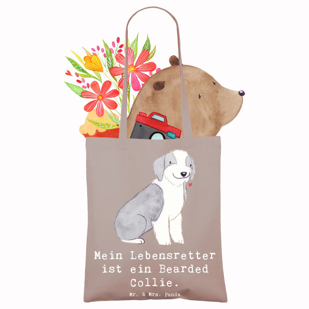 Tote bag Bearded Collie Lifesaver shopper, cloth bag, Carrier bag, jute bag, pouch, shopping bag, cotton bag, shoulder bag, bag, Dog, dog breed, purebred dog, dog owner, gift, animal lover, giving, puppy