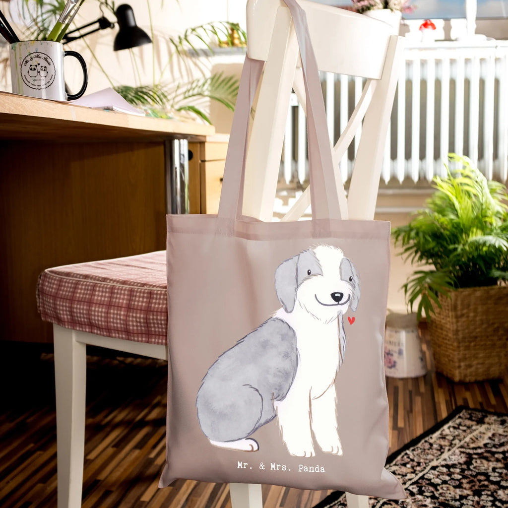 Tote bag Bearded Collie Lifesaver shopper, cloth bag, Carrier bag, jute bag, pouch, shopping bag, cotton bag, shoulder bag, bag, Dog, dog breed, purebred dog, dog owner, gift, animal lover, giving, puppy