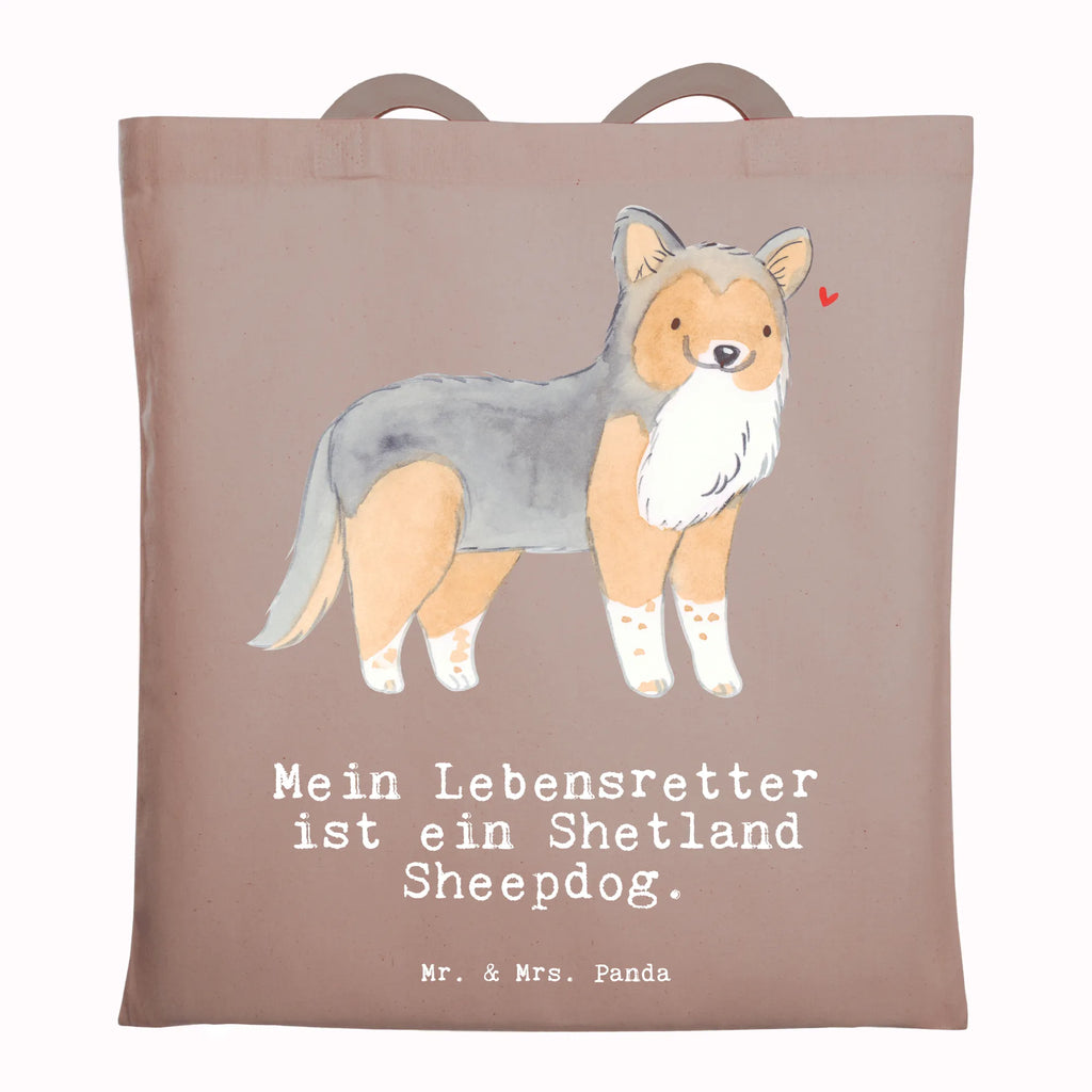Tragetasche Shetland Sheepdog Lebensretter Tragetasche, Einkaufstasche, Tasche, Jutetasche, Jutebeutel, Einkaufstüte, Stofftasche, Schultertasche, Beutel, Umhängetasche, Strandtasche, Badetasche, Beuteltasche, Stoffbeutel, Laptoptasche, Shopper, Hund, Hunderasse, Rassehund, Hundebesitzer, Geschenk, Tierfreund, Schenken, Welpe, Sheltie, Shetland Sheepdog