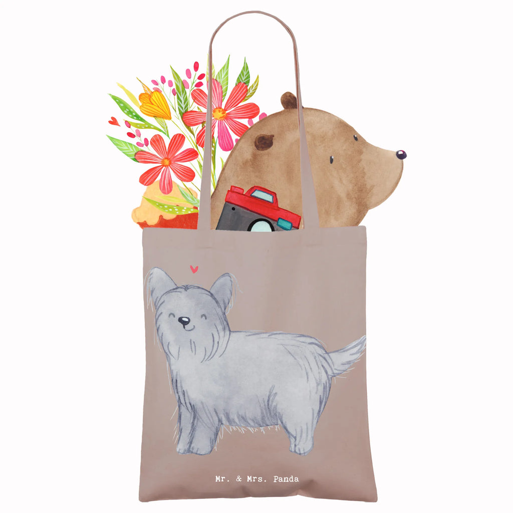 Tragetasche Skye Terrier Lebensretter Shopper, Stoffbeutel, Laptoptasche, Jutetasche, Tasche, Umhängetasche, Tragetasche, Badetasche, Schultertasche, Stofftasche, Einkaufstüte, Beutel, Beuteltasche, Strandtasche, Jutebeutel, Einkaufstasche, Hund, Hunderasse, Rassehund, Hundebesitzer, Geschenk, Tierfreund, Schenken, Welpe, Terrier, Skye Terrier