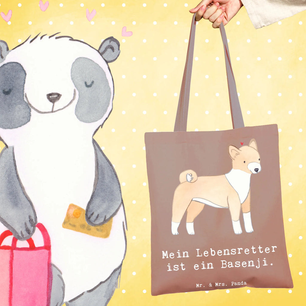 Tragetasche Basenji Lebensretter Stofftasche, Jutebeutel, Einkaufstüte, Jutetasche, Shopper, Strandtasche, Laptoptasche, Beutel, Beuteltasche, Einkaufstasche, Tragetasche, Tasche, Umhängetasche, Stoffbeutel, Schultertasche, Badetasche, Hund, Hunderasse, Rassehund, Hundebesitzer, Geschenk, Tierfreund, Schenken, Welpe, Kongo-Terrier, Basenji