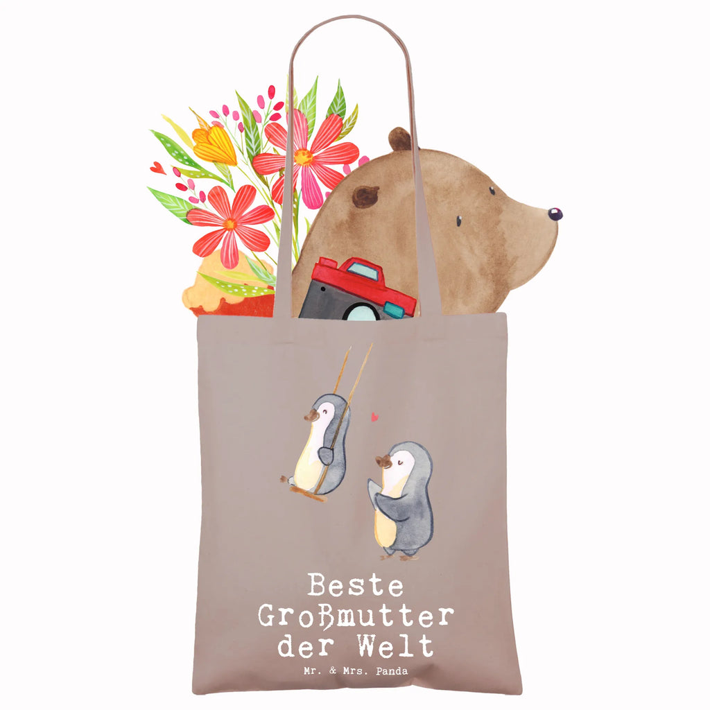 Tote bag penguin Best grandmother in the world bag, cotton bag, pouch, shopper, jute bag, cloth bag, shoulder bag, shopping bag, Carrier bag, for, thank you, gift, giving, birthday, birthday present, gift idea, souvenir, make you happy, gift tip, grandparents, grandma, become grandma, Grandmother