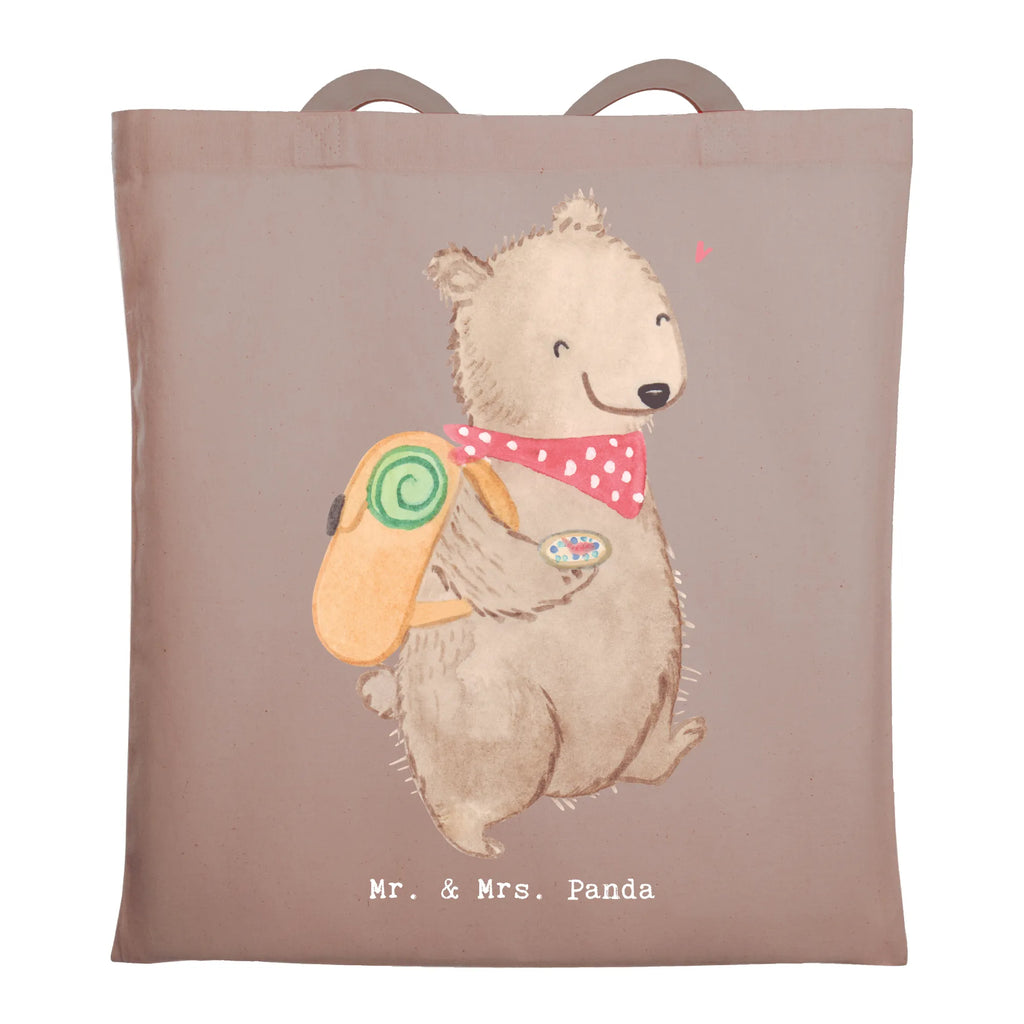 Tote bag bear Hike Badetasche, Stofftasche, Jutebeutel, Laptoptasche, Umhängetasche, Beutel, Einkaufstasche, Einkaufstüte, Schultertasche, Jutetasche, Beuteltasche, Tasche, Strandtasche, Stoffbeutel, Tragetasche, Shopper, Geschenk, Sport, Sportart, Hobby, Schenken, Danke, Dankeschön, Auszeichnung, Gewinn, Sportler, Outdoor Sport, Wandern, Spazieren, Natur entdecken, Bergsteigen, Freizeitsport, Wintertouren