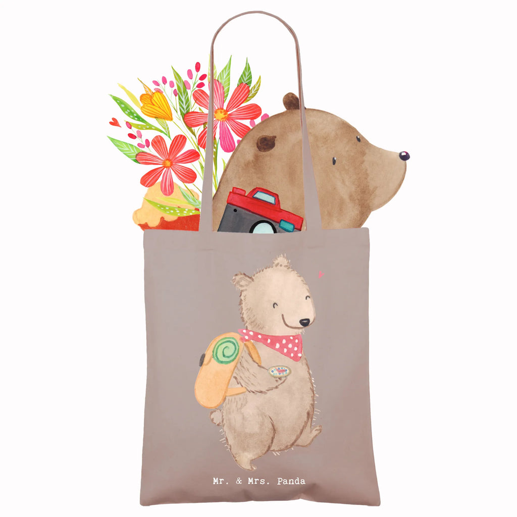 Tote bag bear Hike Badetasche, Stofftasche, Jutebeutel, Laptoptasche, Umhängetasche, Beutel, Einkaufstasche, Einkaufstüte, Schultertasche, Jutetasche, Beuteltasche, Tasche, Strandtasche, Stoffbeutel, Tragetasche, Shopper, Geschenk, Sport, Sportart, Hobby, Schenken, Danke, Dankeschön, Auszeichnung, Gewinn, Sportler, Outdoor Sport, Wandern, Spazieren, Natur entdecken, Bergsteigen, Freizeitsport, Wintertouren