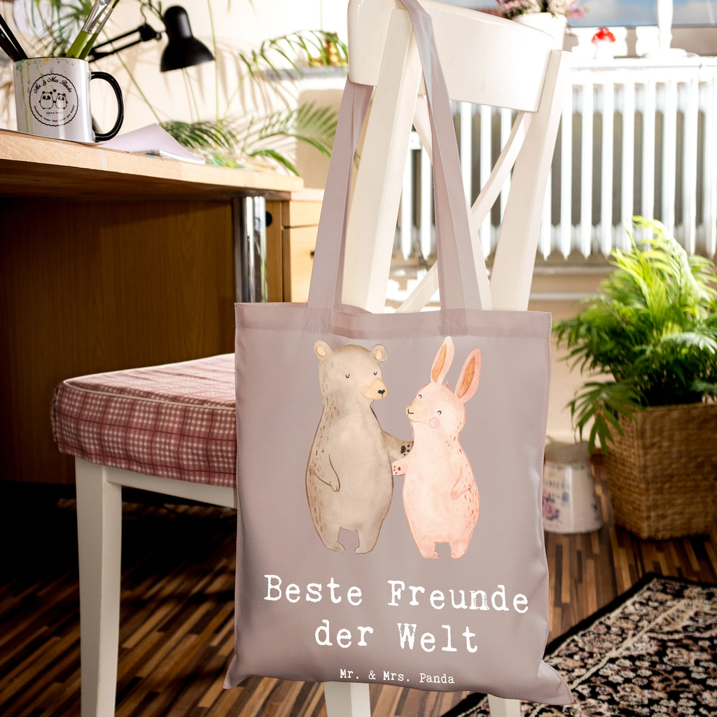 Tote bag Hare best friends in the world cotton bag, shopper, cloth bag, bag, pouch, Carrier bag, shopping bag, jute bag, shoulder bag, for, thank you, gift, giving, birthday, birthday present, gift idea, souvenir, make you happy, gift tip, girlfriend, boyfriend, friends, clique, friendship, best friends, dude, bff, bae
